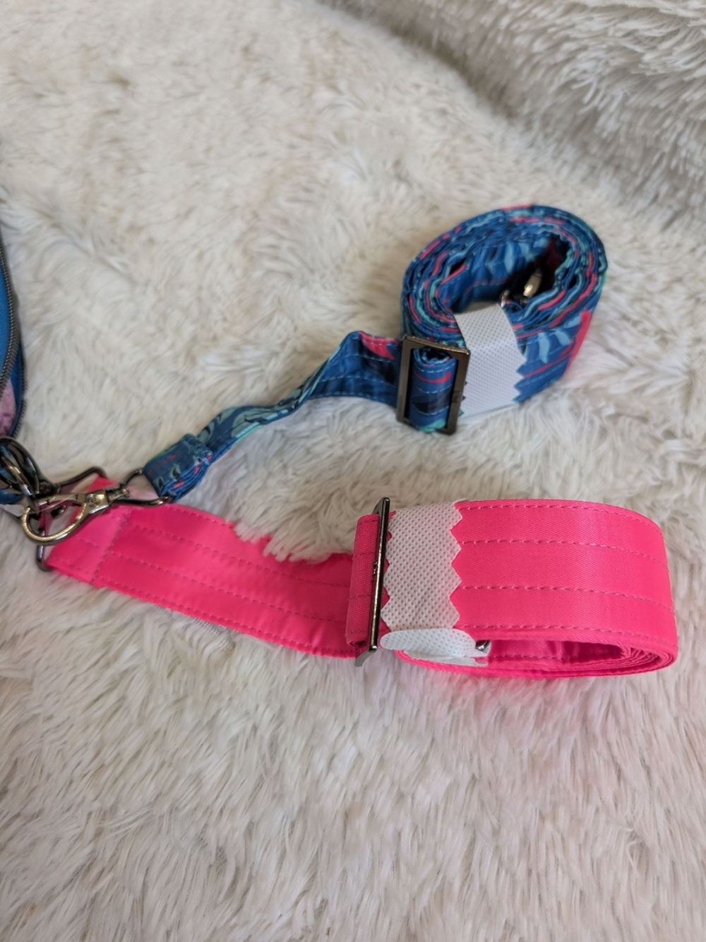 Lug Flare Blue Tropical Flamingo Print Crossbody Bag Purse New - Picture 5 of 8